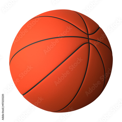3d render basketball icon isolated. useful for sport illustration design.