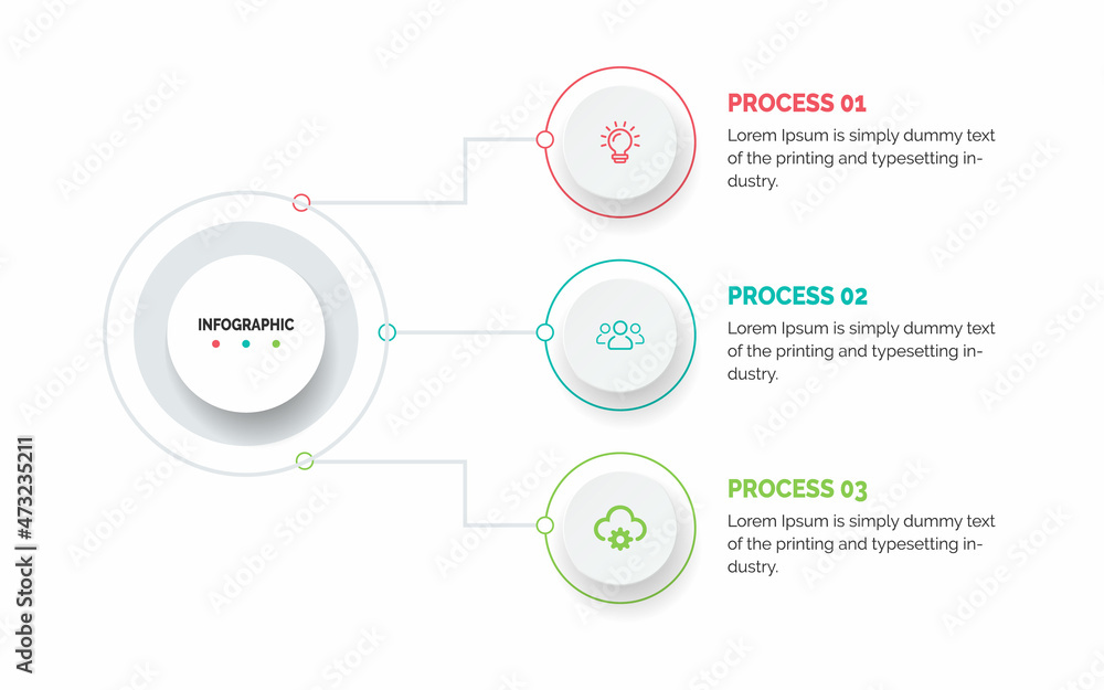 Business data visualization. Process chart. Abstract elements of graph, diagram with 3 steps, options, parts or processes. Creative concept for infographic. Business data visualization. Process chart. Abstract elements of graph, diagram with 3 steps, options, parts or processes. Creative concept for infographic.