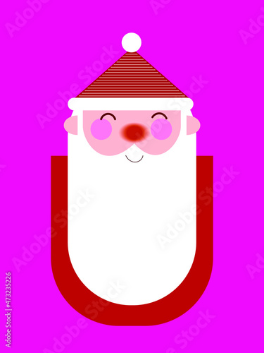 Santa Claus on Christmas days icon character vector illustration.
