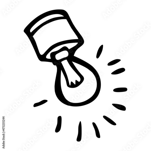 lamp of party hand drawn illustration