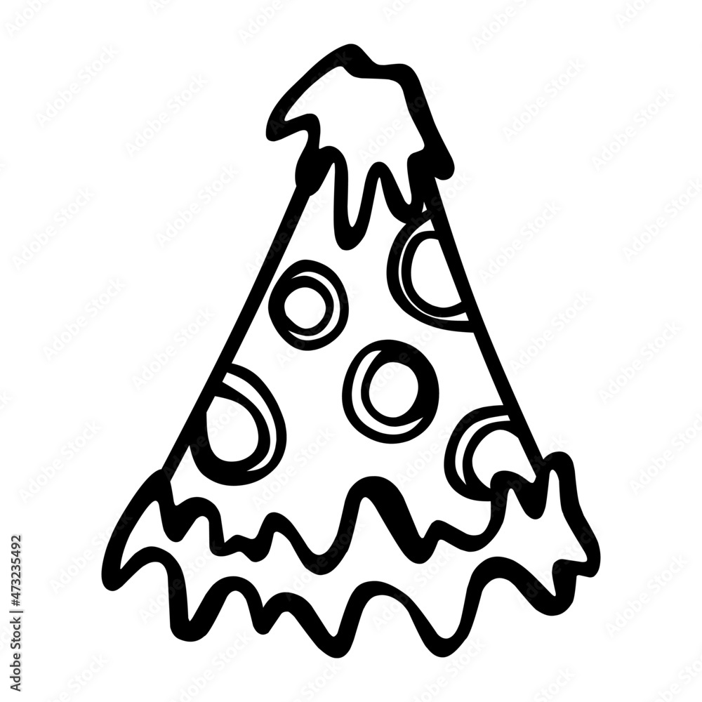 hat of party hand drawn illustration hat of party hand drawn illustration