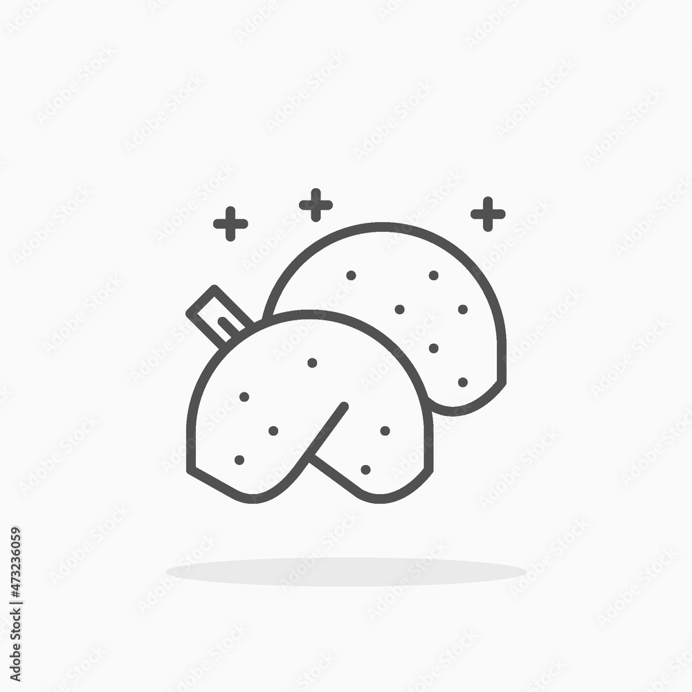 Fortune Cookies icon. Editable Stroke and pixel perfect. Outline style. Vector illustration. Enjoy this icon for your project. Fortune Cookies icon. Editable Stroke and pixel perfect. Outline style. Vector illustration. Enjoy this icon for your project.