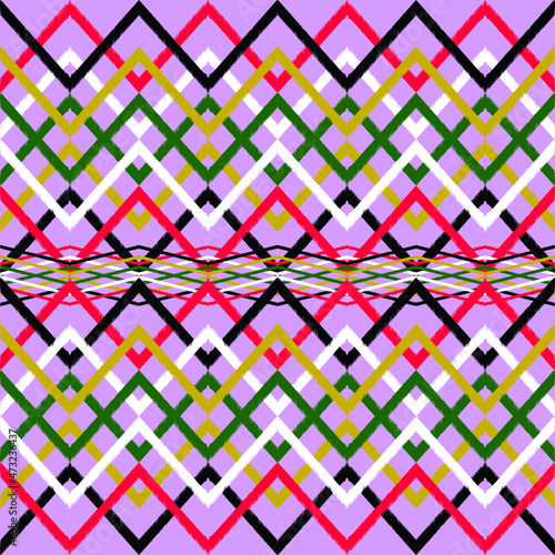 Native African fabric pattern,Ethnic geometric pattern vector design for traditional background of raw materials or garments or wraps or batik.