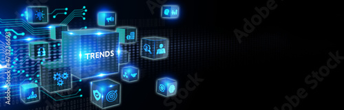 Business, Technology, Internet and network concept. Recent and latest trend. 3d illustration