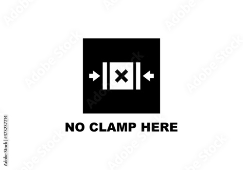 No clamp here simple flat icon vector illustration