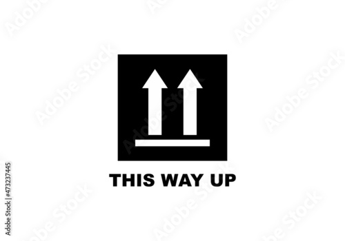 This way up simple flat icon vector illustration