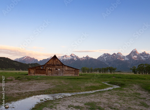 T. A. Moulton Barn with Teton Mountains in Background