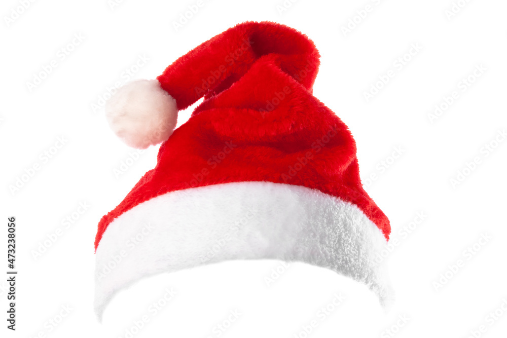 Santa Claus red hat isolated on white background Santa Claus red hat isolated on white background