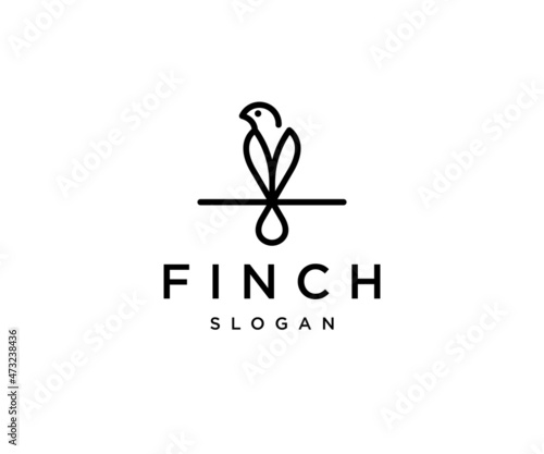 Finch logo icon design template vector