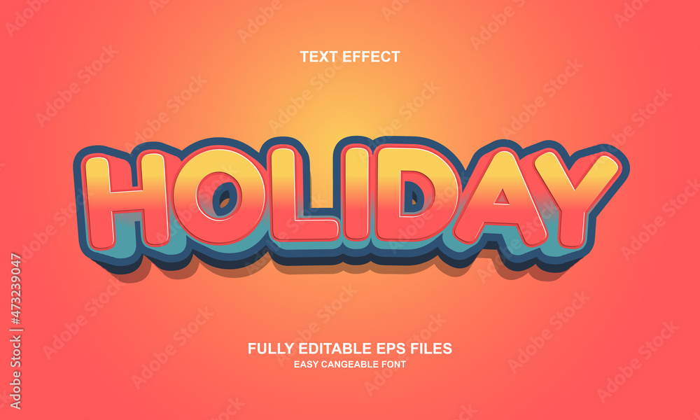 holiday style editable text effect