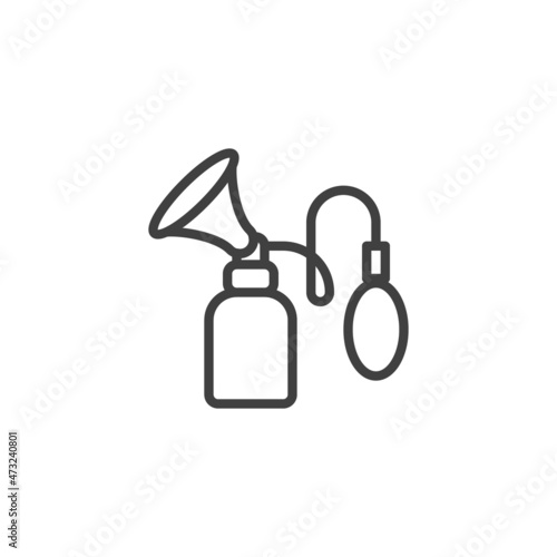 Breast pump line icon
