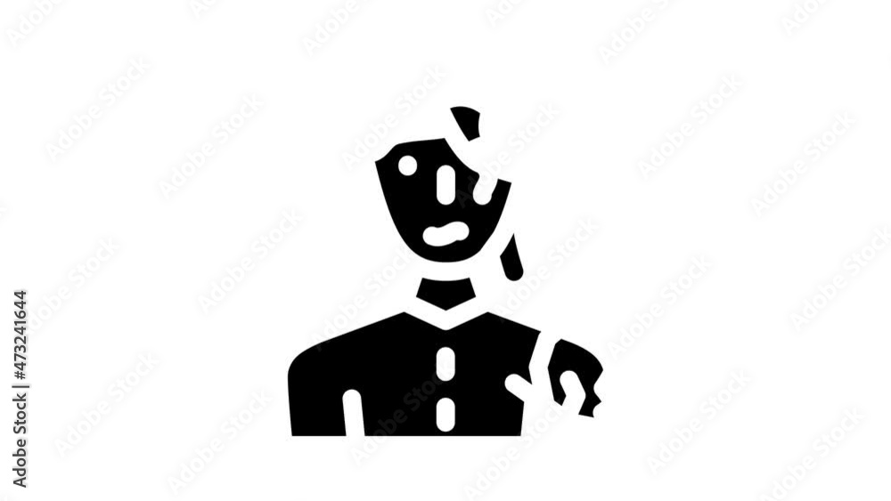 zombie fantasy character animated glyph icon zombie fantasy character sign. isolated on white background zombie fantasy character animated glyph icon zombie fantasy character sign. isolated on white background