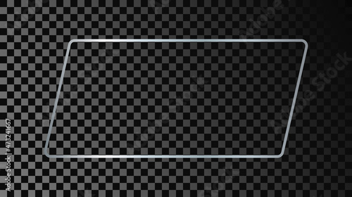 Wallpaper Mural Silver glowing rectangular shape frame Torontodigital.ca