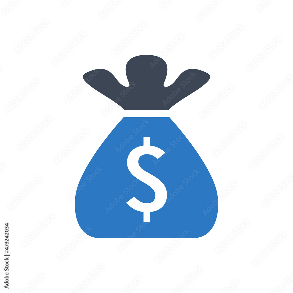 Money bag icon vector graphic Money bag icon vector graphic