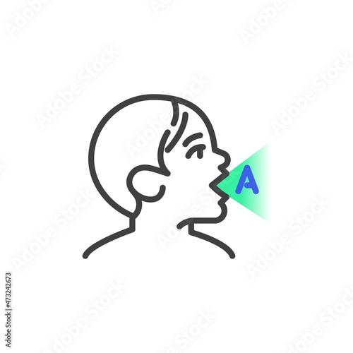 Articulation therapy line icon