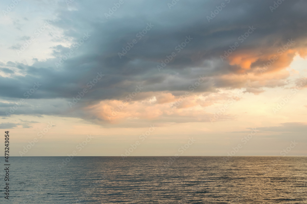 Dramatic sky over the sea