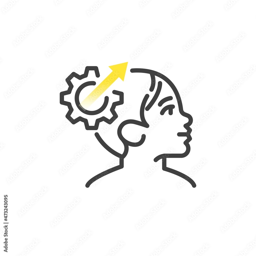 Cognitive skills line icon Cognitive skills line icon