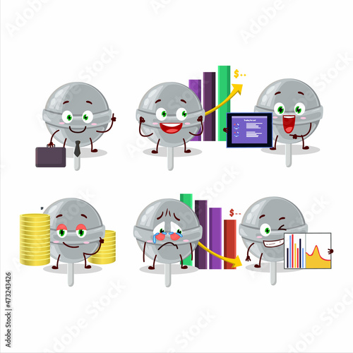 Sweet White lollipop character designs as a trader investment mascot
