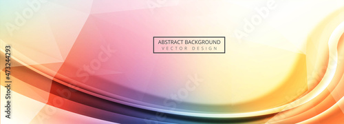 Modern colorful wave banner template background