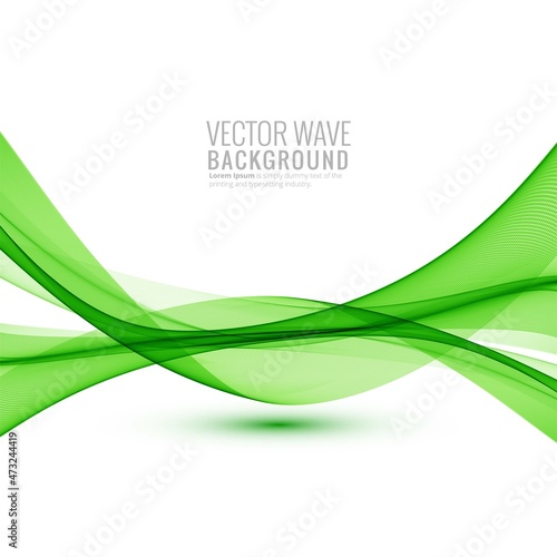 Elegant creative green wave design vector © Harryarts