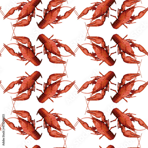 Seamless pattern with red c...