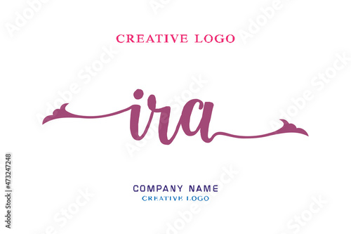 IRA lettering logo is simple, easy to understand and authoritative