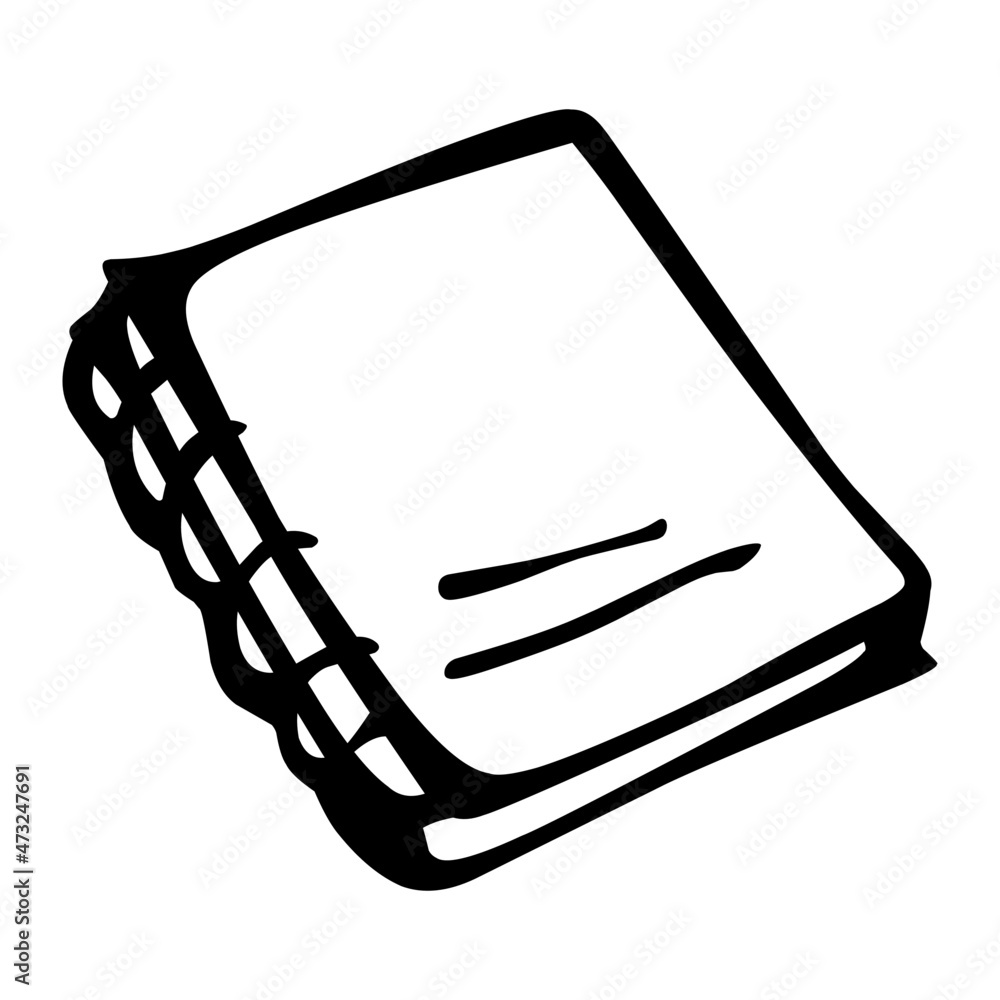 book of management hand drawn illustration book of management hand drawn illustration
