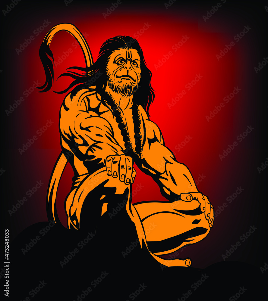 Fototapeta premium Lord Hanuman jayanti special, Hanuman Jayanti festival of India and Happy Dussehra celebration.