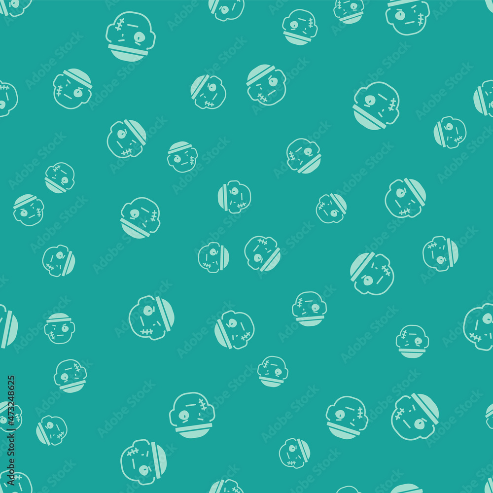 Green Bandit icon isolated seamless pattern on green background. Vector Green Bandit icon isolated seamless pattern on green background. Vector