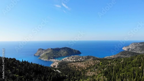 Wallpaper Mural Surrounding Forest And Relaxing Natural Scenery Of Kefalonia Greece - aerial shot Torontodigital.ca
