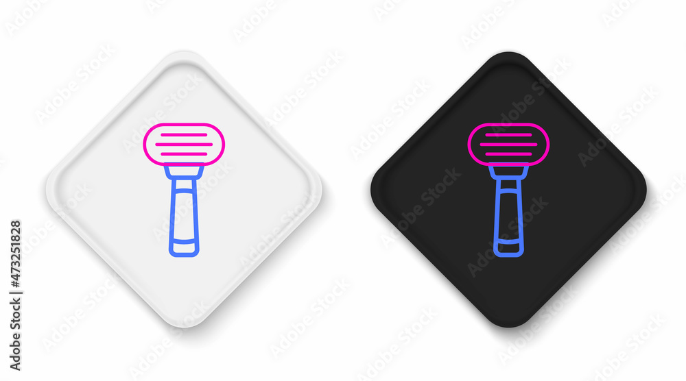 Line Shaving razor icon isolated on white background. Colorful outline concept. Vector