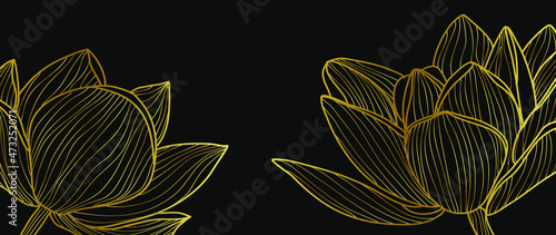 Botanical and golden line Minimal and natural wall vector set. Boho foliage line art drawing with abstract Shape. Cover, wallpaper, Abstract Plant Art design for print, Natural wall art. Vector illust