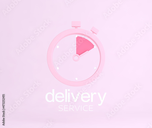 3D Online express delivery service concept, fast response delivery by courier Pickup, Delivery, Online Shipping Services. 3d Rendering. 
