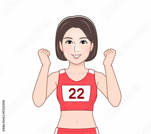 陸上選手の女性