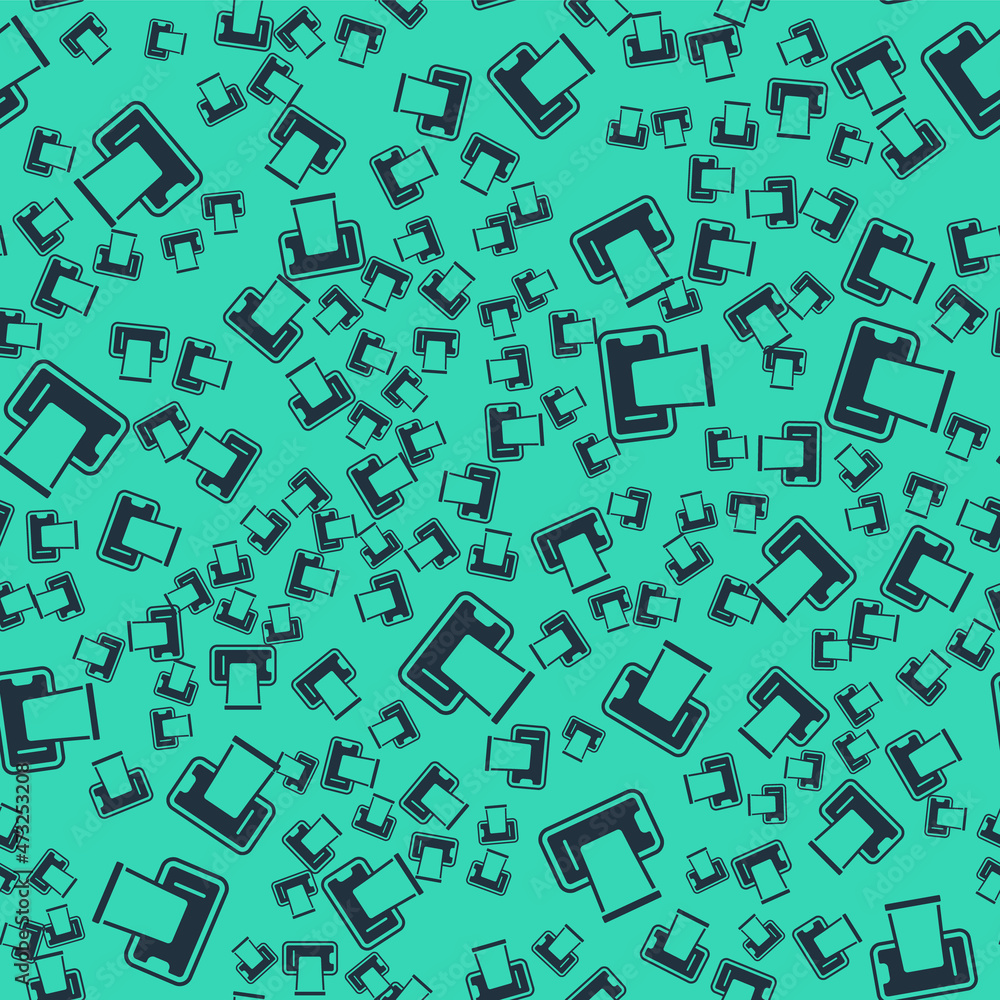 Black Food ordering on mobile icon isolated seamless pattern on green background. Order by mobile phone. Restaurant food delivery concept. Vector Black Food ordering on mobile icon isolated seamless pattern on green background. Order by mobile phone. Restaurant food delivery concept. Vector