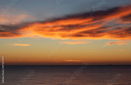 landscape before sunrise on the beach