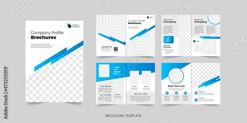 e	
Brochure template layout design, minimal multipage business brochure template design, annual report, corporate company profile, editable template layout