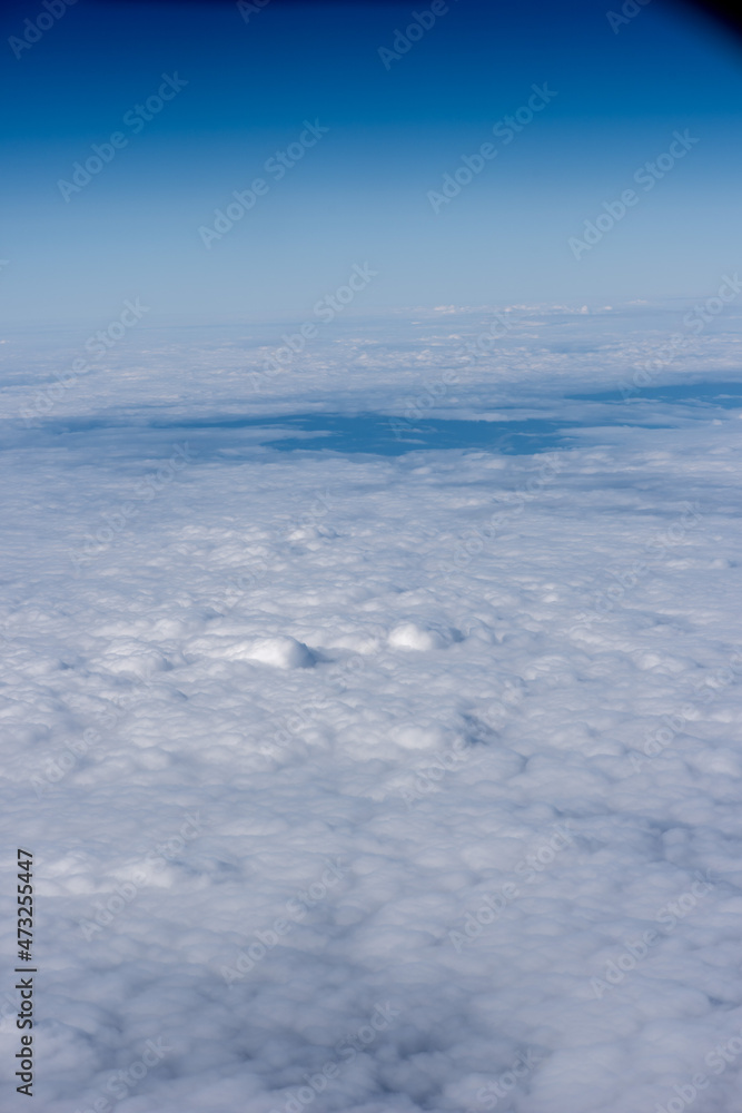 View of the clouds from the plane