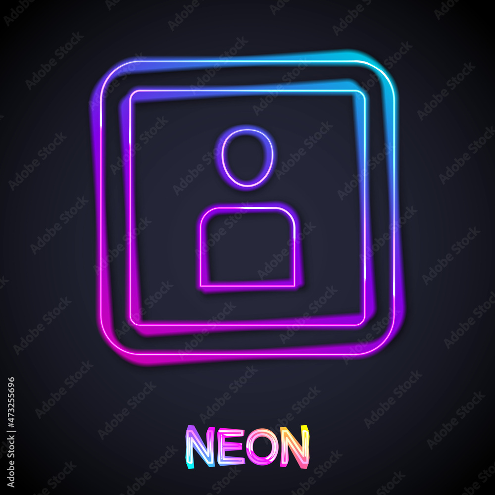 Glowing neon line Play Video icon isolated on black background. Film strip sign. Vector Glowing neon line Play Video icon isolated on black background. Film strip sign. Vector