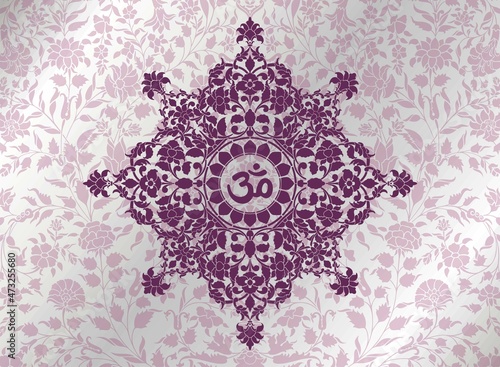 aum syllable , paisley design ,Hinduism , India	
