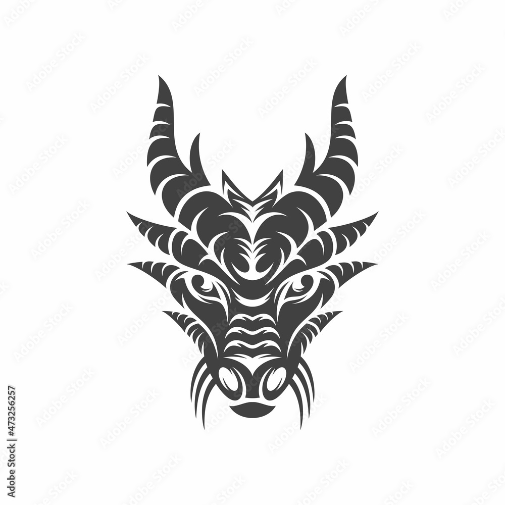 Fototapeta premium Dragon Logo Design Vector Illustration