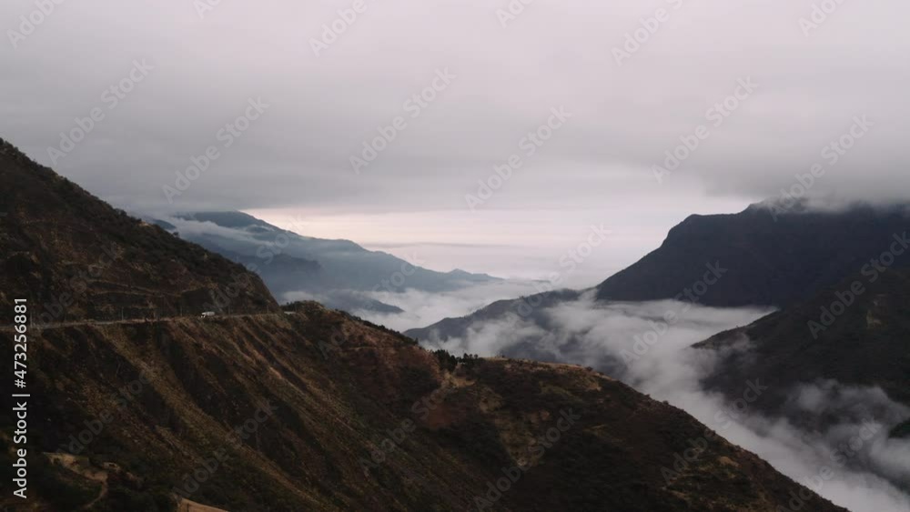 Drone view over El Cajas National Park, Ecuadorian Highland Drone view over El Cajas National Park, Ecuadorian Highland