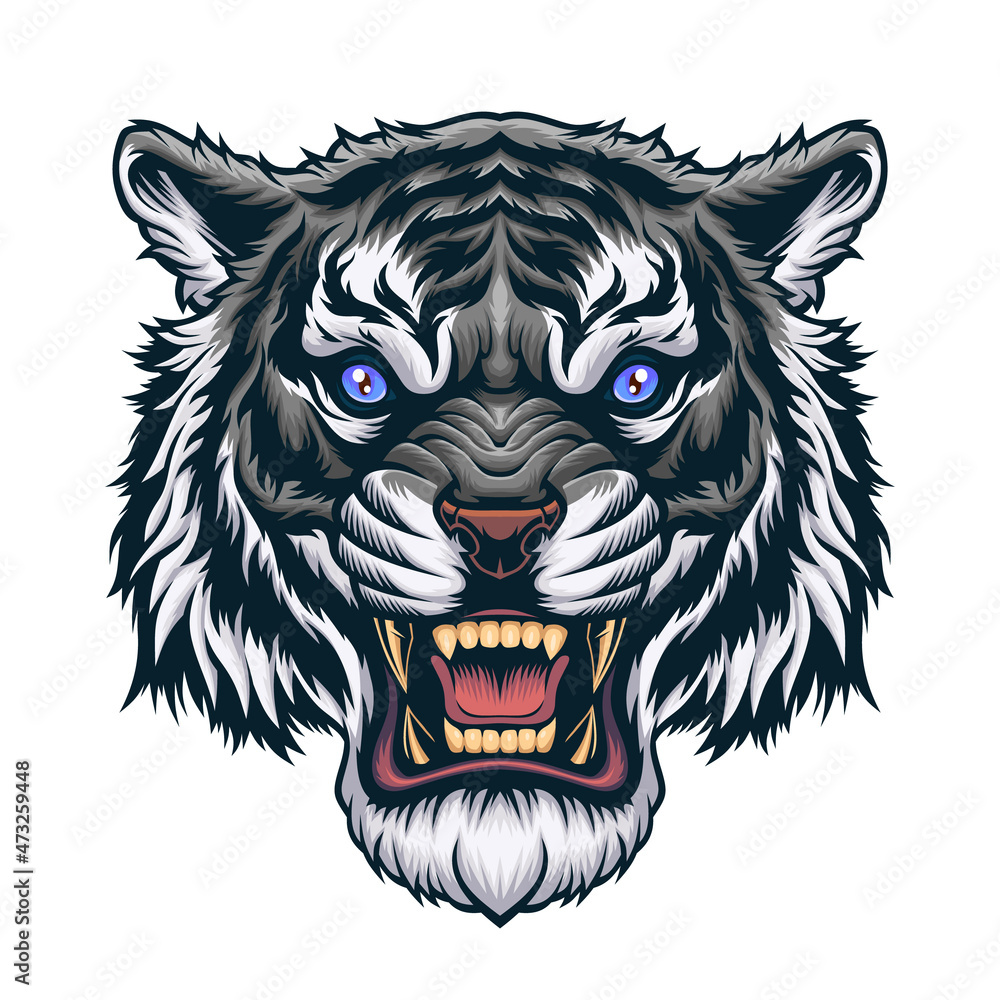 Obraz premium Angry Tiger Head.