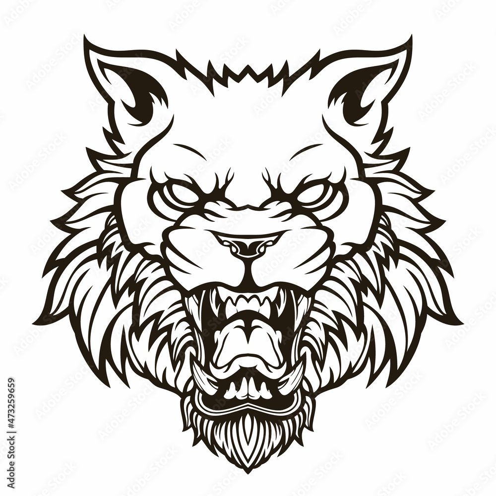 Fototapeta premium Lion Head Mascot. 