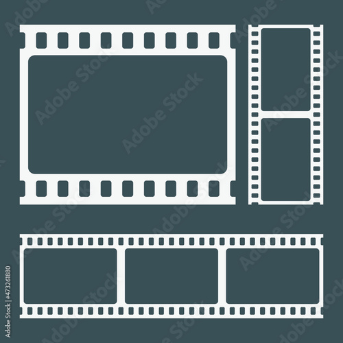 Video tape photo film strip frame quality vector illustration cut