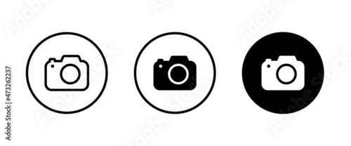Camera icon, flat photo camera vector isolated. Modern simple snapshot photography sign. Instant Photo internet icons. Trendy symbol for website design, web button, mobile app. Logo illustration