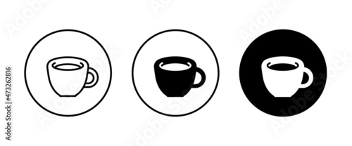 Cup of coffee, mug, tea icon Hot drink icon icons button, vector, sign, symbol, logo, illustration, editable stroke, flat design style isolated on white linear pictogram