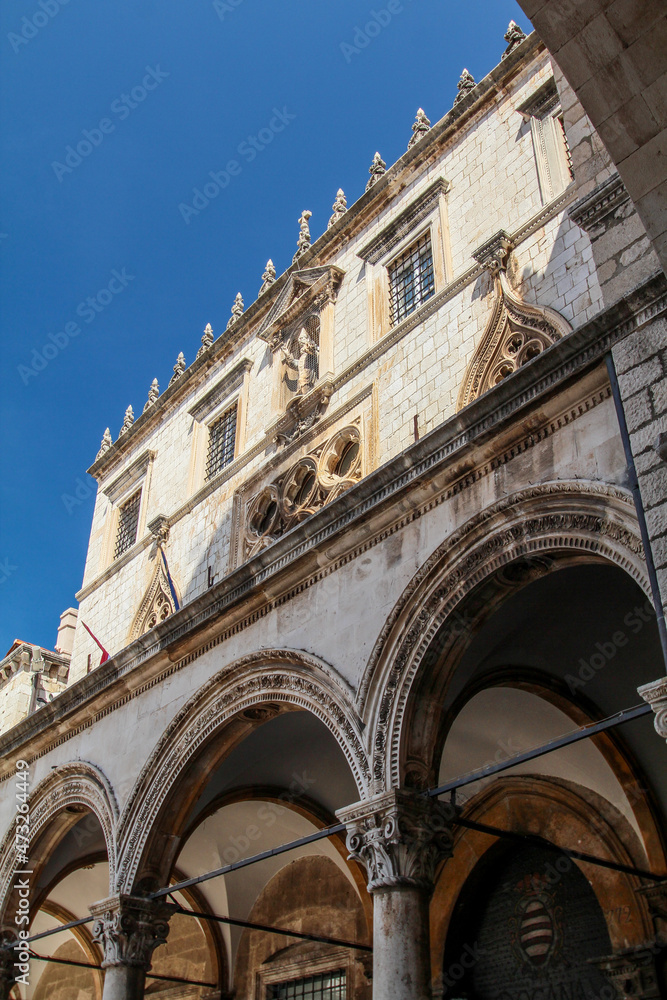 Entrance to the Sponza Palace in Dubrovnik