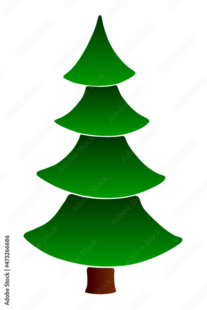 Pine, fir, tree vector green silhouette in flat style, isolated. Clipart, symbol merry christmas and happy new year. Template for children creativity, greeting cards, applications Pine, fir, tree vector green silhouette in flat style, isolated. Clipart, symbol merry christmas and happy new year. Template for children creativity, greeting cards, applications