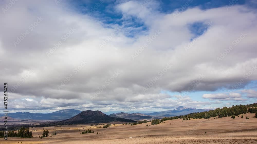 Time lapse - Beautiful Clouds over the mountain range in Crater Lake Time lapse - Beautiful Clouds over the mountain range in Crater Lake